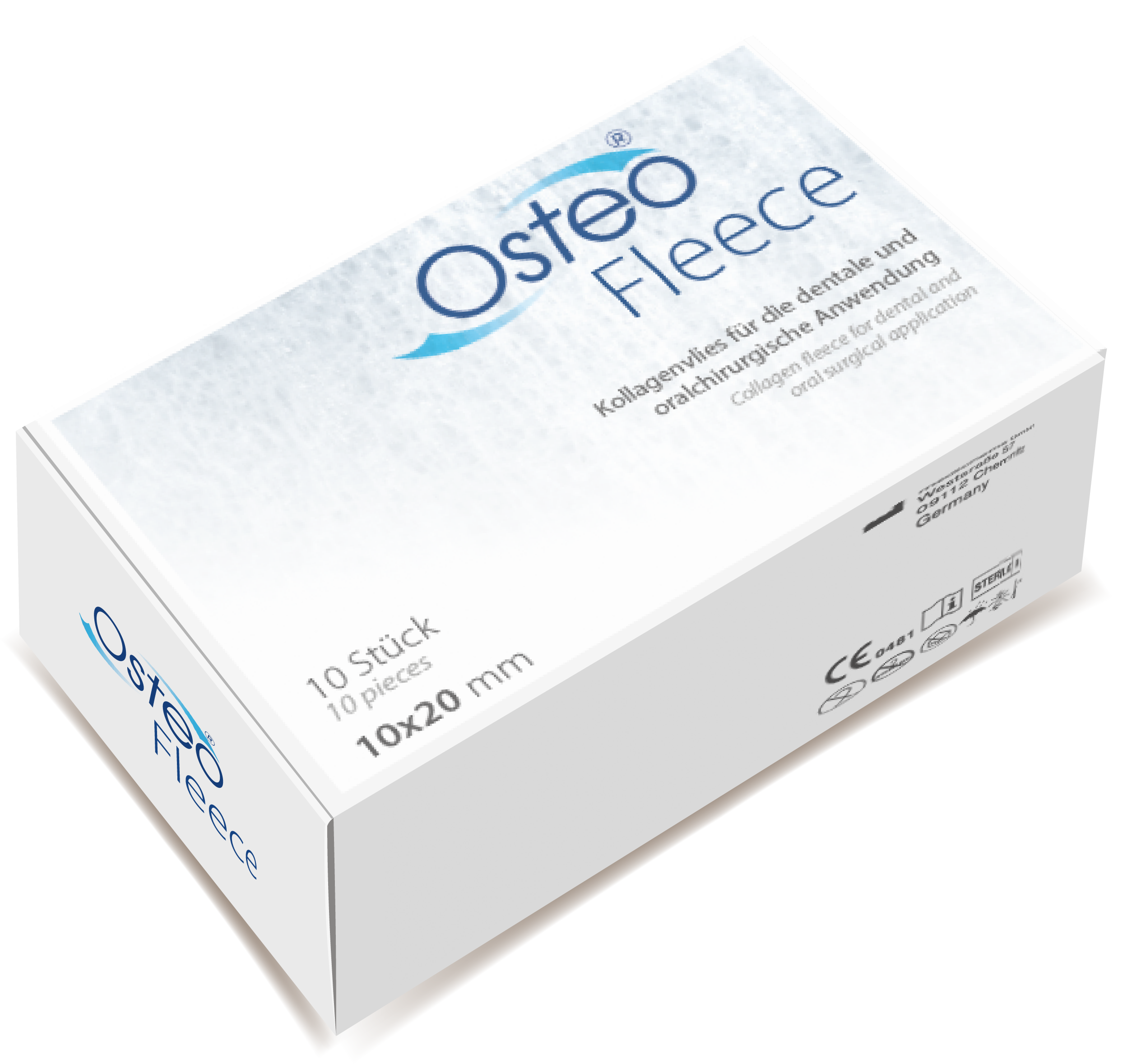 OF-2020 - OsteoFleece, Größe 20x20mm Packungsinhalt 10 Stück, einzeln verpackt